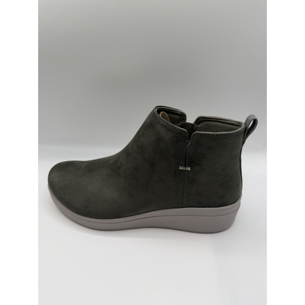 Ryka Lovely Wedge Ankle Boots, Women's 10 WIDE,Alpine Green, Water Repellent